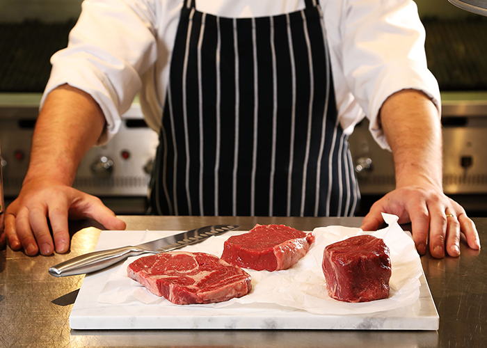 Butcher With Steaks